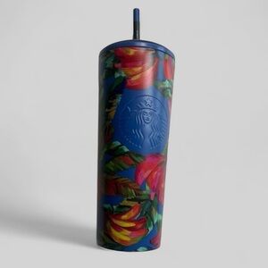 Starbucks New limited edition Farm Rio Collab tumbler blue siren tropical